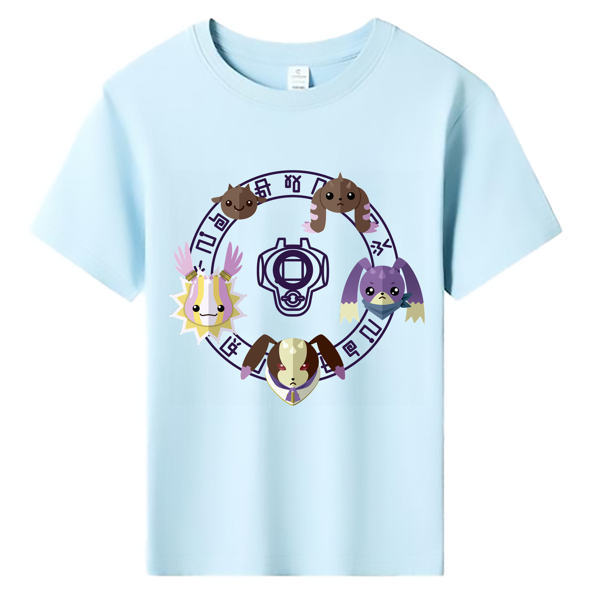 （画像用） Digimon デジタルモンスター/デジモン 綿100％キッズTシャツ（フロントプリント）